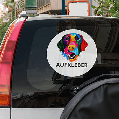 Autoaufkleber individuell mit Logo bedrucken für KFZ